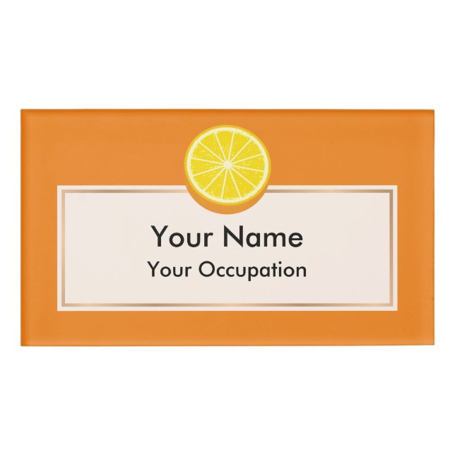 Halve Orange Namenschild (Vorderseite)