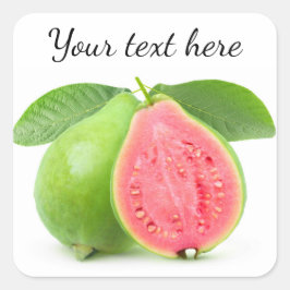 Halved Guava Quadratischer Aufkleber