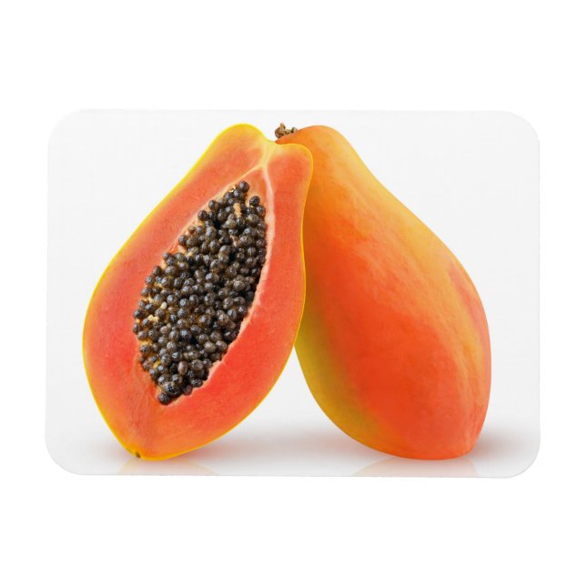 Halved Papaya Magnet (Horizontal)