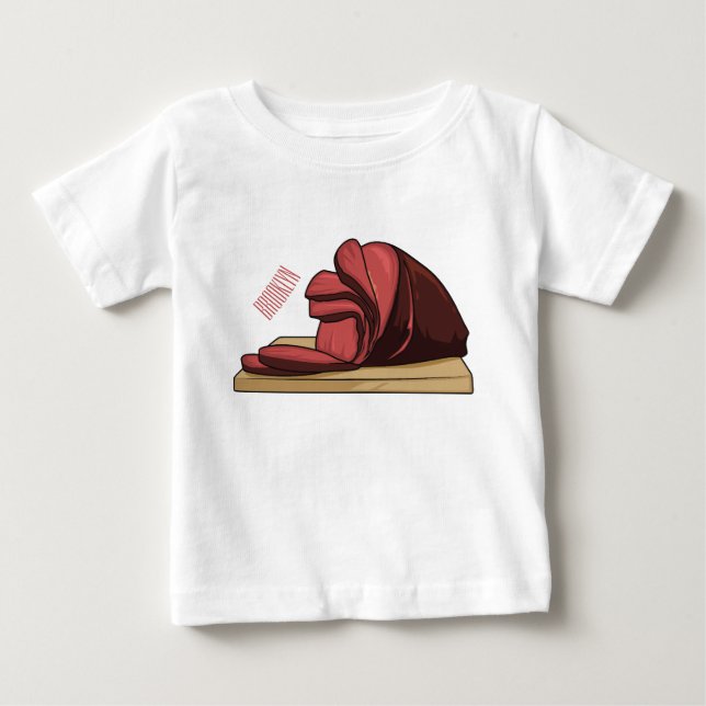 Ham Cartoon-Abbildung Baby T-shirt (Vorderseite)