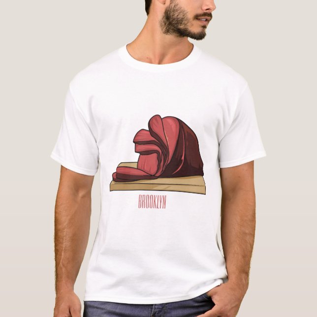 Ham Cartoon-Abbildung T-Shirt (Vorderseite)