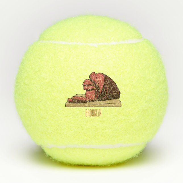 Ham Cartoon-Abbildung Tennisbälle (Vorderseite)