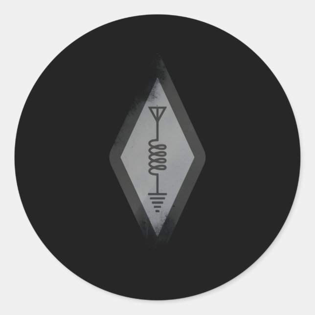 Ham International Amateur Radio Symbol Operator Runder Aufkleber (Vorderseite)