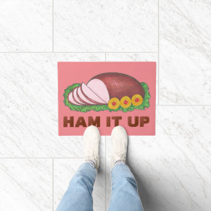 HAM IT UP Funny Christmas Holiday Feinschmecker Di Fußmatte