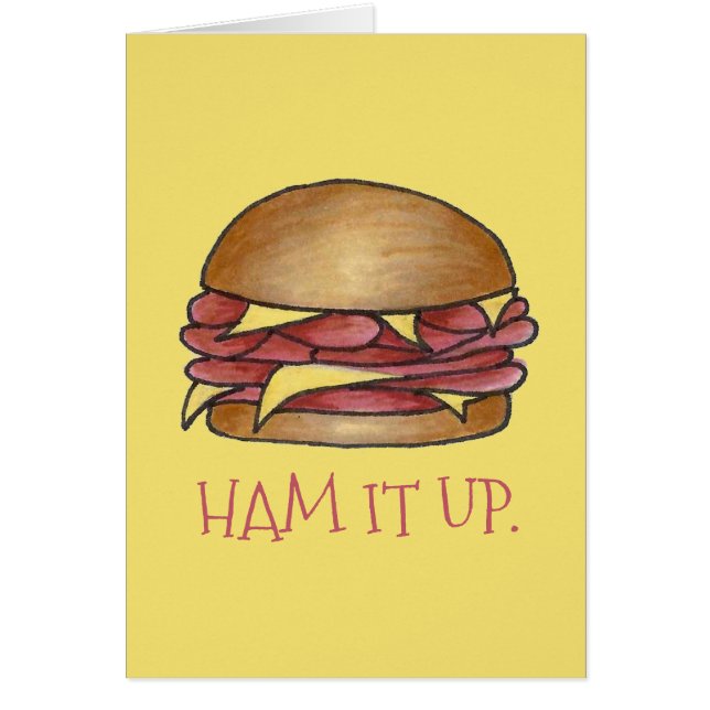 HAM IT UP Funny Ham and Cheese Sandwich Footy (Devant)