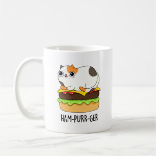 Ham-Purr-Ger Funny Cat Hamburger Pun Kaffeetasse