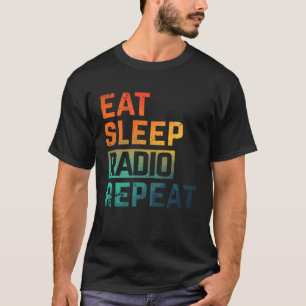 Ham Radio aat Sleep Wiederholung Wasserfarbe T-Shirt