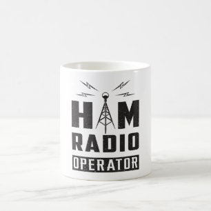 HAM Radio Amateur Frequency Operator Antenna Gesch Kaffeetasse