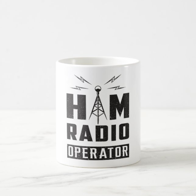 HAM Radio Amateur Frequency Operator Antenna Gesch Kaffeetasse (Mittel)