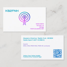 Ham Radio Call Sign Cards Custom QR Visitenkarte