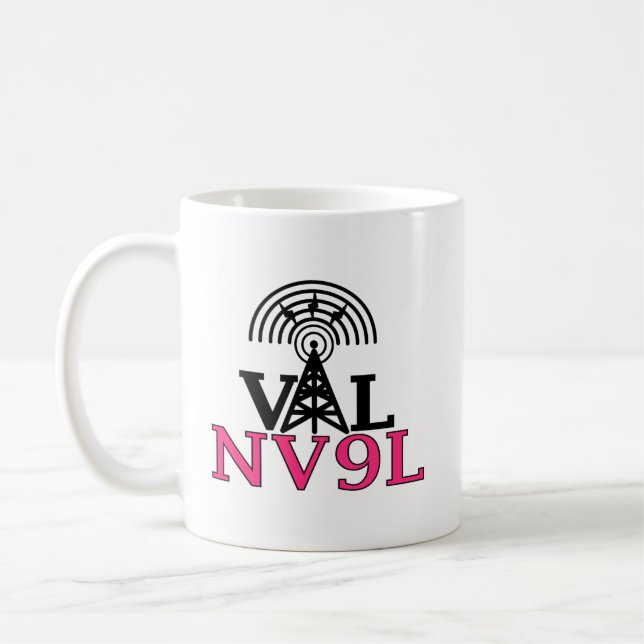 Ham Radio Custom Call Signature entwirft Kaffee-Ta Kaffeetasse (Links)