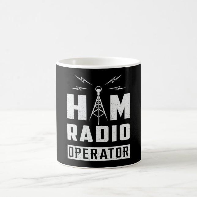 HAM Radio Frequency Operator Antenna Amateur Gesch Kaffeetasse (Mittel)
