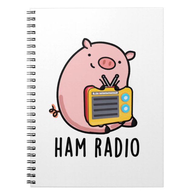 Ham Radio Funny Pig Pun Notizblock (Vorderseite)