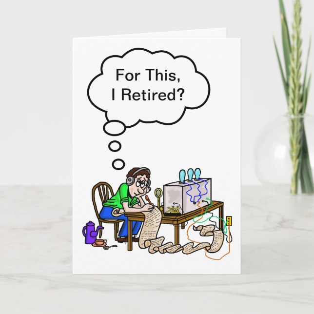 Ham Radio Funny Retirement ou autre carte (Devant)