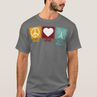 Ham Radio Girl Peace Liebe T-Shirt