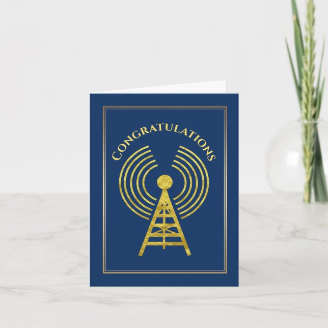 Ham Radio Gratulationen Passende Prüfungskarte Karte (Vorderseite)