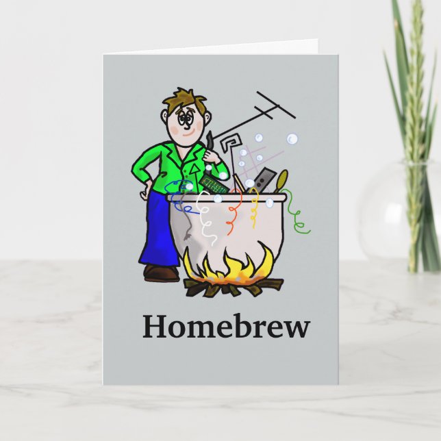 Ham Radio Homebrew Geburtstagkarte Karte (Vorderseite)