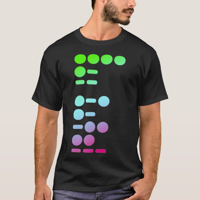 HAM-Radio in Morse Code für HAM-Radio T-Shirt (Vorderseite)