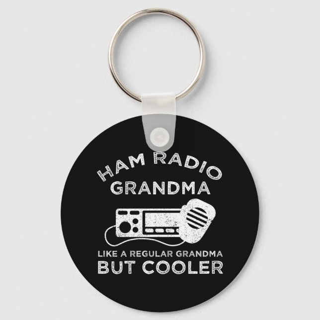 Ham Radio Oma wie normale Oma, aber Cooler Schlüsselanhänger (Vorderseite)