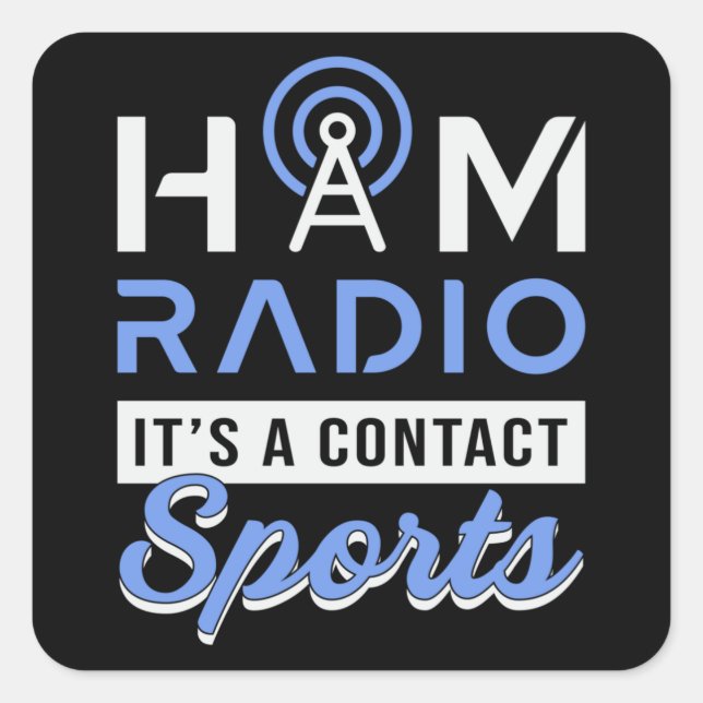 HAM Radio Operator Antenna Amateur Code Geschenk I Quadratischer Aufkleber (Vorderseite)