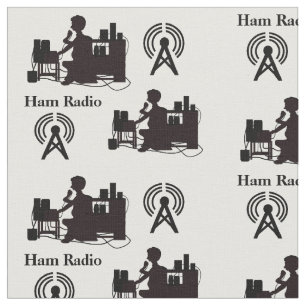 Ham Radio Operator Fabric mit Rufzeichen  Stoff