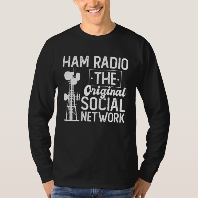 Ham Radio Operator Network Radio Antenna Radio Com T-Shirt (Vorderseite)