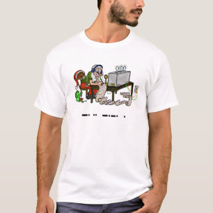 Ham Radio Santa "Nice Morse Code Xmas T - Shirt