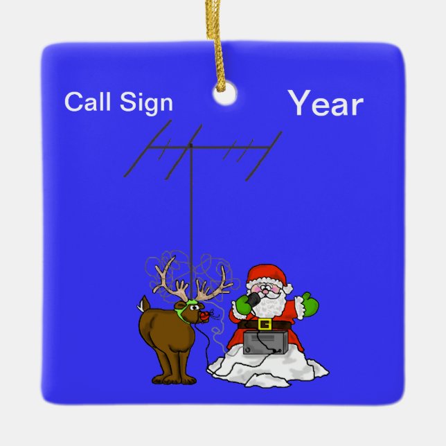 Ham Radio Tshirt Christmas Ornament (Vorderseite)