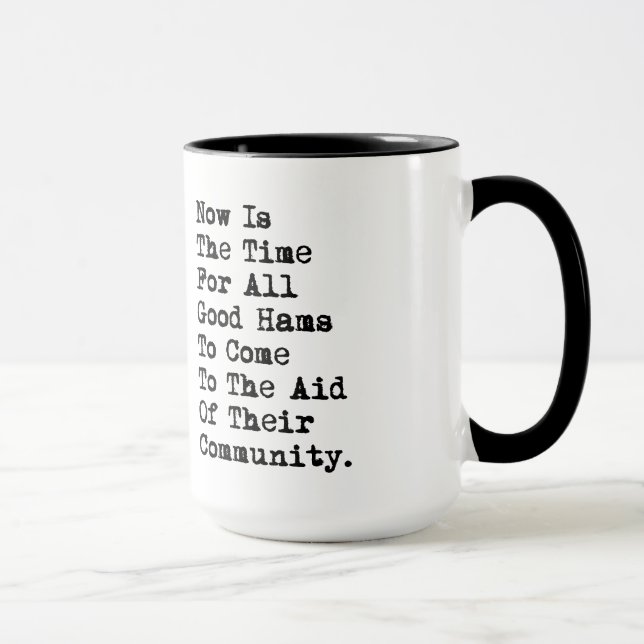 Ham Radio Typing Text Tasse (Rechts)
