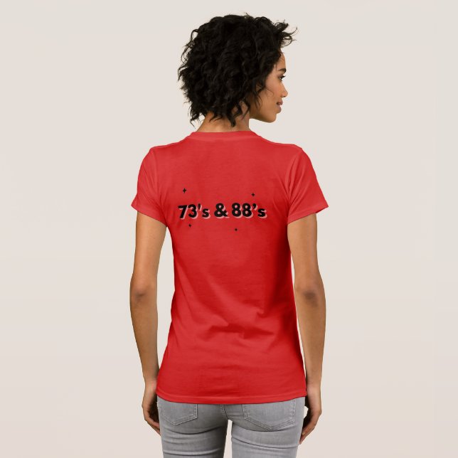 Ham-Radio von 73 & 88 T-Shirt (Schwarz voll)