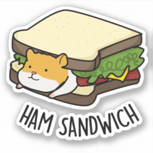 Ham Sandwich Niedlich Hamster Pucker Aufkleber