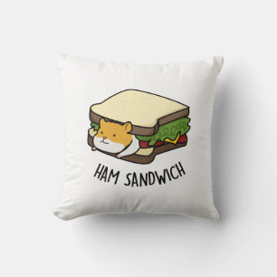 Ham Sandwich Niedlich Hamster Pun Kissen
