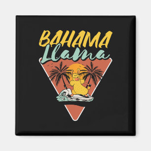 Hama Lama Lustiger Lama Surfer Surft Surfbrett Magnet