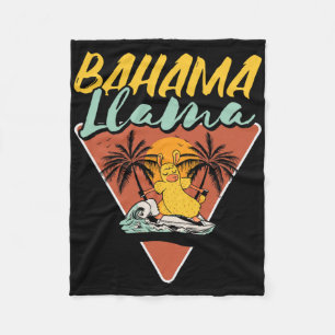 Hama Lama Lustiges Lama Surfer Surft Surfbrett Fleecedecke