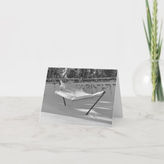 Hamac dans les cartes pour notes de neige