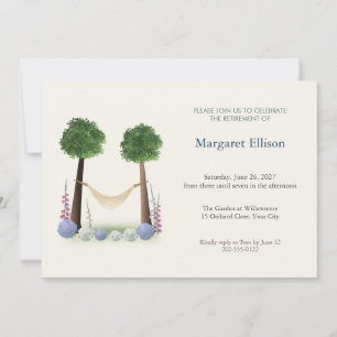 Hamac de jardin entre les arbres Invitation de ret