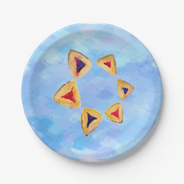 Hamantaschen Star Purim Party (kein Text) Pappteller