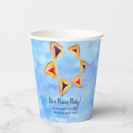 Hamantaschen Star Purim Party Pappbecher