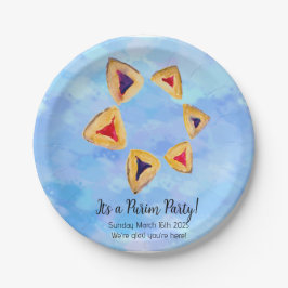 Hamantaschen Star Purim Party Pappteller