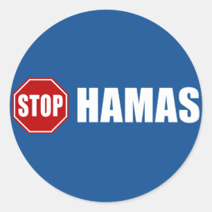 Hamas stoppen runder aufkleber