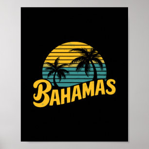 Hamas Urlaub Strand Palme Retro Tropisch Poster