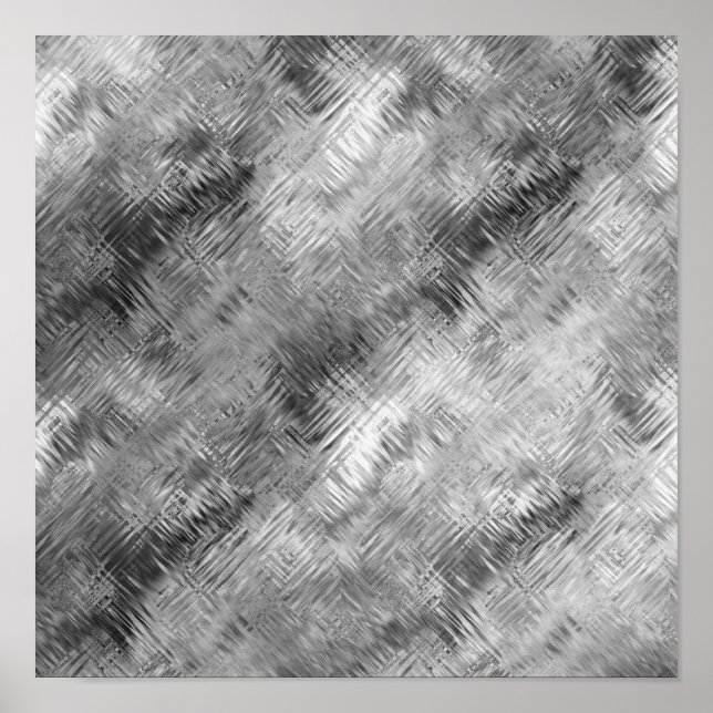 Hämatit Graue gekritzelte Textur Poster (Vorne)