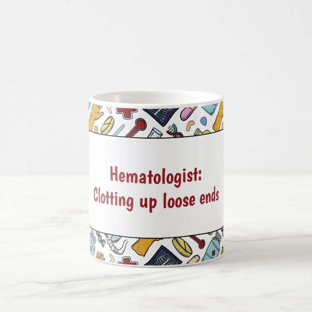 Hämatologie Blut medizinische Puppe Arzt Muster Ge Kaffeetasse (Mittel)