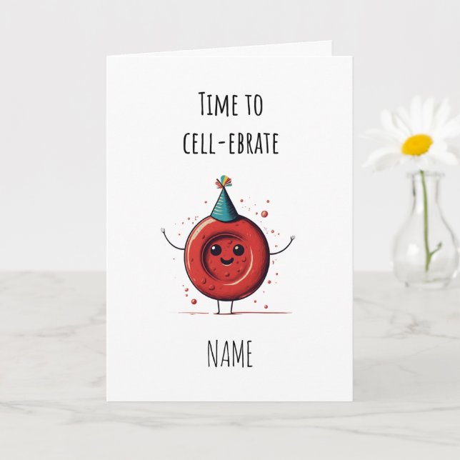 Hämatologie Gratulationskarte für rote Blutkörperc Karte (Kleine Pflanze)