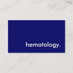 Hämatologie. Visitenkarte