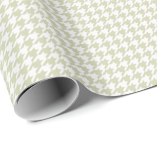 HAMBbyWG Wrapping Paper - Ecru & White Hahnentritt Geschenkpapier