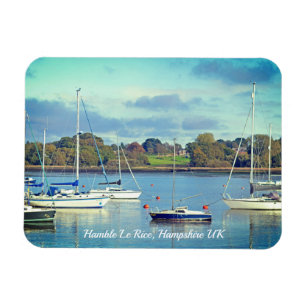 Hamble Le Rice Waters Edge Hampshire Foto Magnet