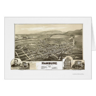 Hambourg, carte panoramique de PA - 1889