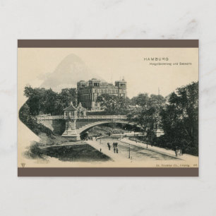 Hamburg 1900 Helgolaenderweg und Seewarte Postkarte