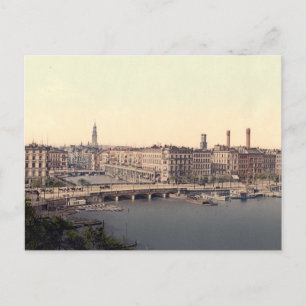 Hamburg Alsterarkaden Deutschland Alster Postcard Postkarte